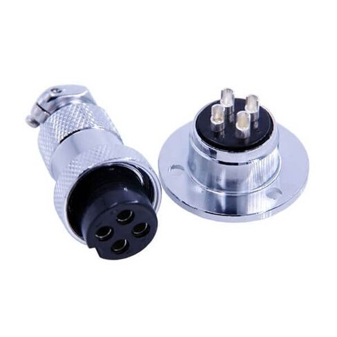 10pcs GX20 4 pin Male to Female Aviation Plug Connector 20mm Straight and Socket in Kuwait