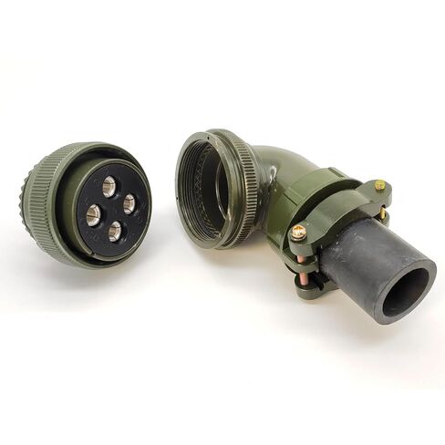 MS3108A32-17S Right Angle 4 Pin Female Plug Contacts Solder Threaded 5015 Connector in Kuwait