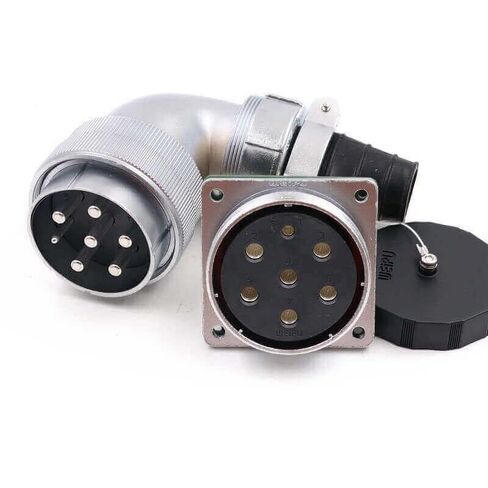WF55/7 pin Right Angle Aviation Male Plug and Female Socket TV+Z Waterproof Circular Connector in Kuwait