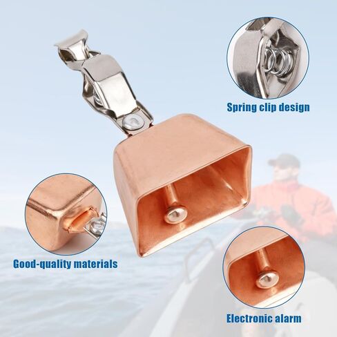 20pcs Fishing Rod Bells, 2 Styles catfishing Extra Loud Alert Fish Pole Alarm Bells with Clips Practical Accessories for Ice/Night/Sea/Lake/River Fishing Gadgets Items in Kuwait