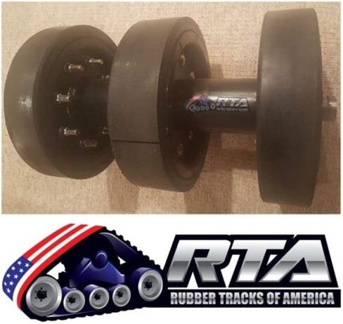 10" Bogie Group with DuroForce Rubber Wheels Fits - CAT 287 287B 2616296 in Kuwait