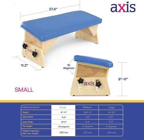 Axis Therapy Bench, Adjustable Bench for Special Needs Children, Sitting & Posture Support for Assessments, Therapy, Classroom & Home Use, Tool-Free Height & Tilt Adjustable in Kuwait