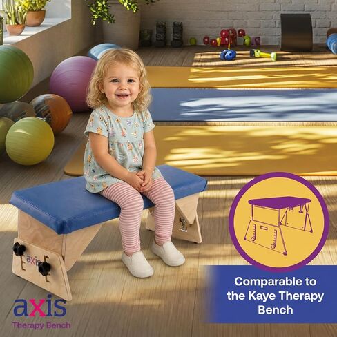 Axis Therapy Bench, Adjustable Bench for Special Needs Children, Sitting & Posture Support for Assessments, Therapy, Classroom & Home Use, Tool-Free Height & Tilt Adjustable in Kuwait