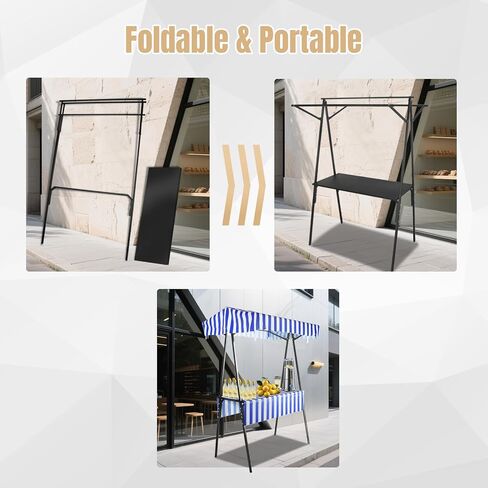 WEWLINE White Portable Display Stand for Party Decor, Birthday, Wedding, Celebrations, Commercial Events, Foldable Vendor Stall, Metal Drink & Gift Holder with Waterproof Canopy, Indoor and Outdoor in Saudi Arabia