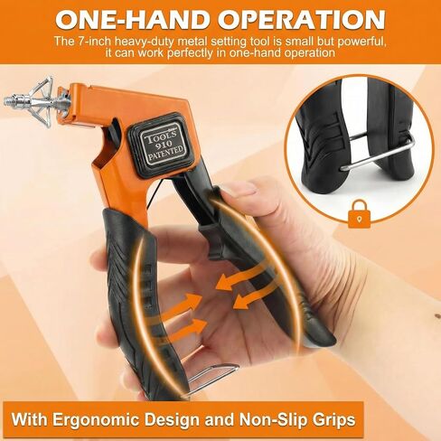 Molly Bolts for Plaster Walls and Drywall, Heavy-Duty 30 PCS Hollow Wall Anchor Set with Setting Tool, 5 Sizes for Secure Installation on Drywall Holding 65 Lbs, Easy to Use Fasteners, Orange in Kuwait