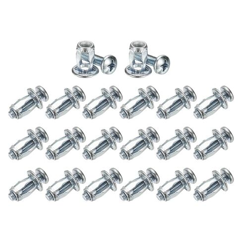 M METERXITY 20-Pack M4 x 20 Hollow Door Anchor Set, Petal Nuts Expansion Screw Jack Nut for Hollow Wall/Aluminium Cladding/Steel Pipes/Iron Sheets/Plastic Panels[Black] in Saudi Arabia