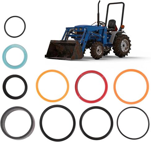 87311845 Hydraulic Lift Arm Lift Cylinder Seal Kit for Case IH L130 for for New Holland Loader 110TL 7106 7108 7308 Fits 1-3/4'' Bore - 1'' Rod in Kuwait