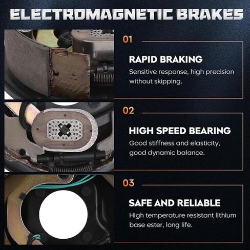 10 Inch Electric Brake Assembly, 3500lbs Capacity, 4 Holes, Metal Construction, for Alko Dexter Trailer Axle, Enhanced Safety and Control in Kuwait