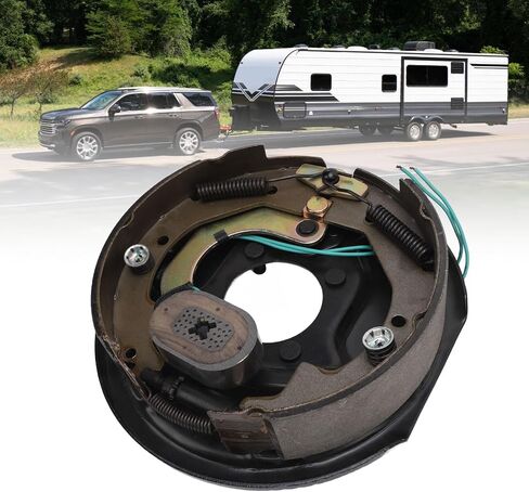 10 Inch Electric Brake Assembly, 3500lbs Capacity, 4 Holes, Metal Construction, for Alko Dexter Trailer Axle, Enhanced Safety and Control in Kuwait