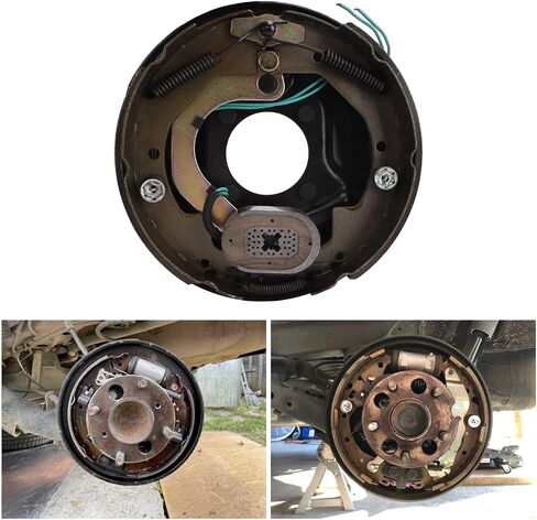 10 Inch Electric Brake Assembly, 3500lbs Capacity, 4 Holes, Metal Construction, for Alko Dexter Trailer Axle, Enhanced Safety and Control in Kuwait