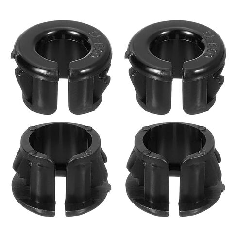 uxcell 38 Pcs Cable Snap Bushing Grommet, 1/2" Mounting Dia Opened Snap Bushing - Black Round Nylon Snap in Cable Grommet Protector, Plastic Cable Hole Grommets for Wiring in Kuwait