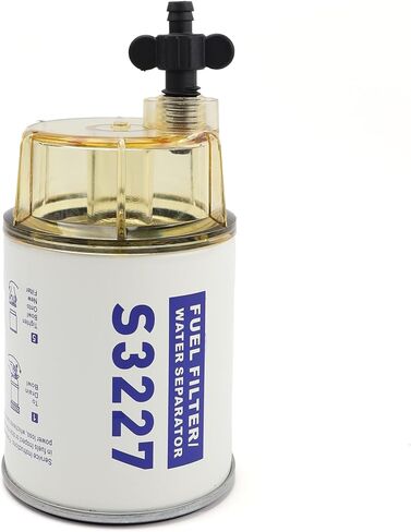 S3227 Fuel Filter Water Separator with Clear Bowl Assembly For Marine Outboard Motor Mercury Replaces# 9-37882 18-7922-1 320R 490R-RAC-1 in Kuwait