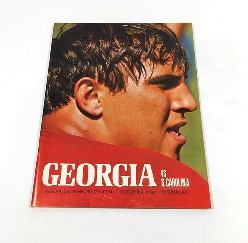 1969 South Carolina at Georgia College Football Program 10-4-69 - College Programs in Kuwait