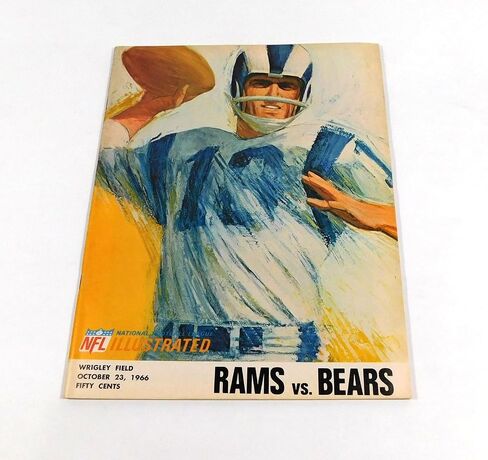 1966 لوس أنجلوس رامز في برنامج شيكاغو بيرز لكرة القدم NFL 10-23-66 - برامج NFL in Kuwait
