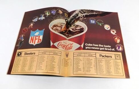 1968 Pittsburgh Steelers at Bay Packers NFL Football Program 8-31-68 - NFL Programs in Kuwait
