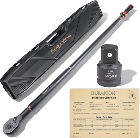 Torque Wrench 1/2-Inch Drive Dual Range Scales 10-170 Ft-Lb/13.56-230.5Nm, ±3% Precision, 72 tooth Dual-direction Torque Wrenches for Moto, Car, Truck Maintenance in Kuwait