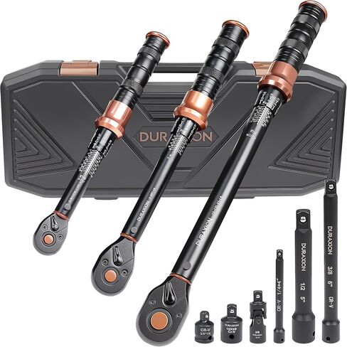 Torque Wrench 1/2-Inch Drive Dual Range Scales 10-170 Ft-Lb/13.56-230.5Nm, ±3% Precision, 72 tooth Dual-direction Torque Wrenches for Moto, Car, Truck Maintenance in Kuwait