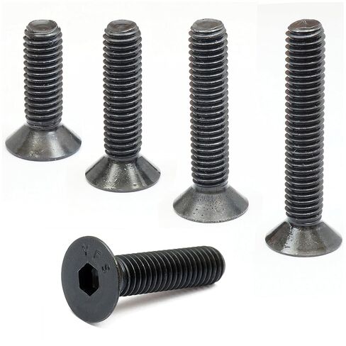 MonsterBolts - براغي بغطاء مقبس برأس مسطح #4-40 × 3/8 بوصة، ASTM F8356، سبائك فولاذية، أكسيد أسود، 10 عبوات in Kuwait