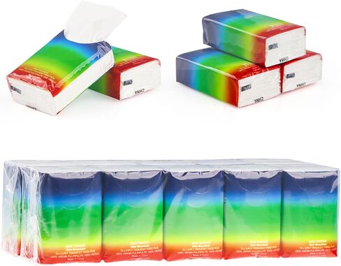 10 Pack Purple Pocket Tissues Bulk, 3-Ply Soft Facial Tissue, Purple Mini Tissue Packs, 10 Sheets per Pack, Individually Wrapped Mini Tissue Packs for Daily Use, Travel, & School in Kuwait