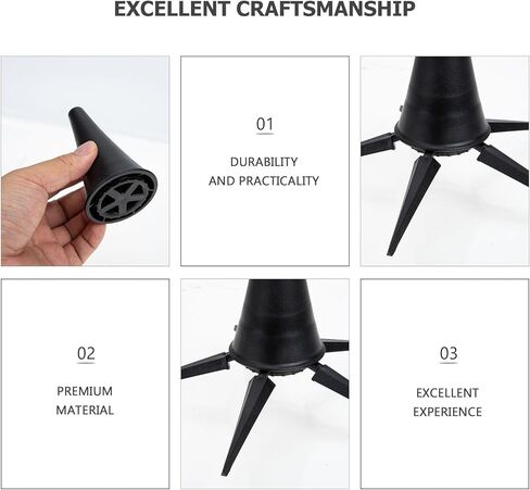 ULTECHNOVO Portable 5-legged Clarinet Stand Folding Musical Instrument Holder Black Base Wind Instrument Bracket for Travel and Practice in Kuwait
