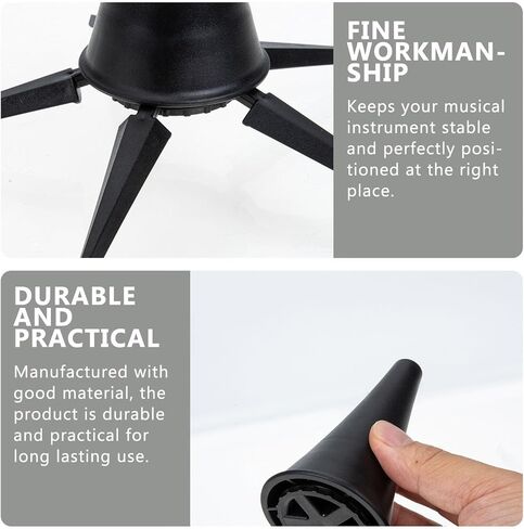 ULTECHNOVO Portable 5-legged Clarinet Stand Folding Musical Instrument Holder Black Base Wind Instrument Bracket for Travel and Practice in Kuwait
