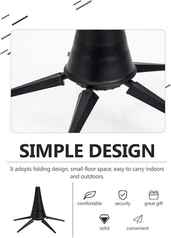 Ciieeo Portable 5-legged Clarinet Stand Foldable Black Wind Instrument Holder Bracket for Musical Instrument Rest and Travel in Kuwait