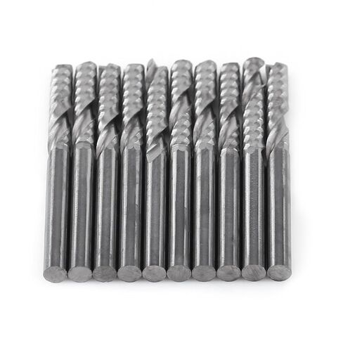 Tungsten Carbide End Mills Single Flute for Precision Wood Cutting 10 Pieces for CNC Milling in Kuwait