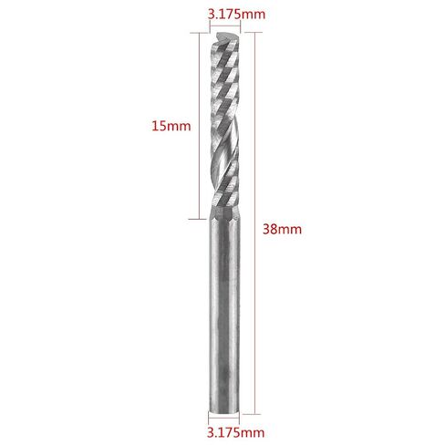 Tungsten Carbide End Mills Single Flute for Precision Wood Cutting 10 Pieces for CNC Milling in Kuwait