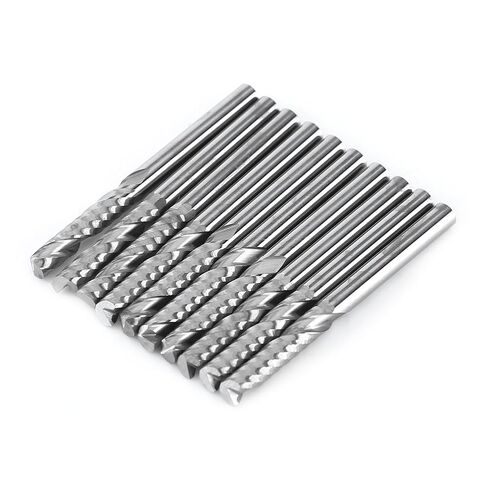 Tungsten Carbide End Mills Single Flute for Precision Wood Cutting 10 Pieces for CNC Milling in Kuwait