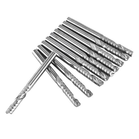 Tungsten Carbide End Mills Single Flute for Precision Wood Cutting 10 Pieces for CNC Milling in Kuwait