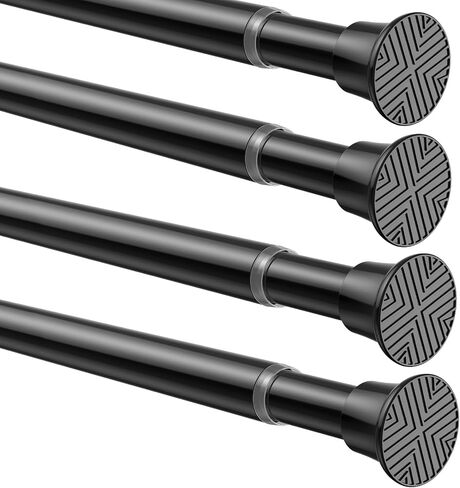 Spring Tension Curtain Rod 32-76 inch, Adjustable Expandable Tension Curtain Rod No Drilling, Tension rods for Window Doorway Kitchen Curtain, White in Saudi Arabia