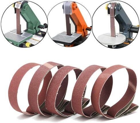 20 قطعة 1-1/2 "x 30" اللون الأحمر أكسيد الألومينا حزام الأنابيب أنبوب الملمع ساندر حزام رملي حصى 180 320 in Kuwait