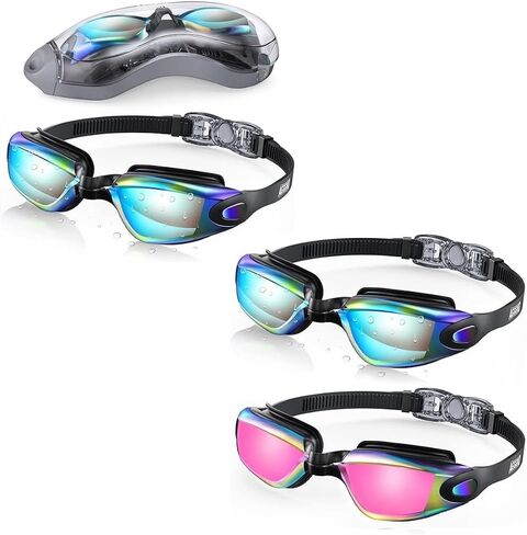 Aegend Adult Swim Goggles + Adult 2 Pack Swim Goggles in Kuwait