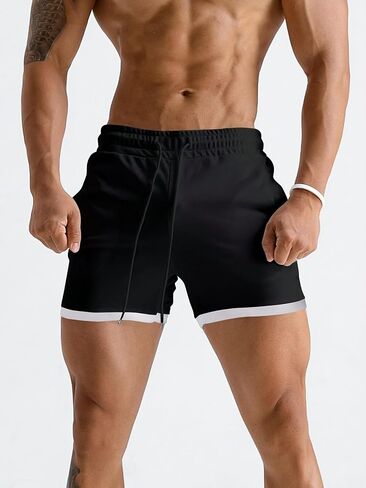 Men's Quick Dry Athletic Shorts with Pockets and Drawstring Waist, Board Shorts for Gym Running Workout Beach in Kuwait