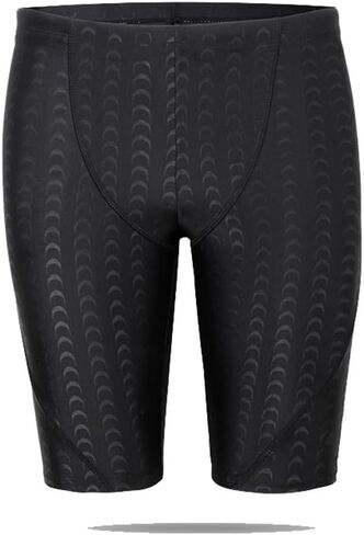 Men's Black Square Leg Swim Trunks with White Flame Print Swim Shorts for Pool & Beach,3XL in Kuwait