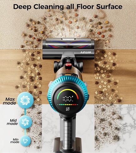 Cordless Vacuum Cleaner, 650W/60Kpa/70 Mins Cordless Stick Vacuum, Self-Standing Wireless Vacuum with LED Displsy, 1.8L Dust Cup, Anti-Tangle Vacuum Cordless, Vacuum Cleaners for Home/Pet Hair/Carpet in Kuwait