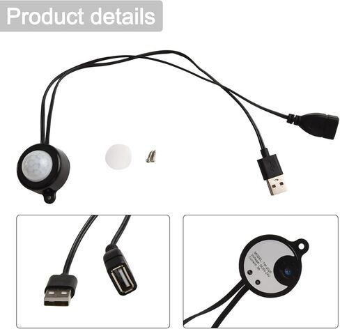 Automatic Light Sensor Switch DC 5V-24V PIR Motion Activated Controller for LED Security Cameras - Black ABS Module 6.7x4.3in in Saudi Arabia