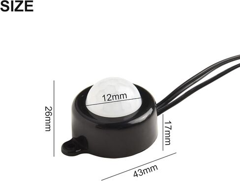 Automatic Light Sensor Switch DC 5V-24V PIR Motion Activated Controller for LED Security Cameras - Black ABS Module 6.7x4.3in in Saudi Arabia