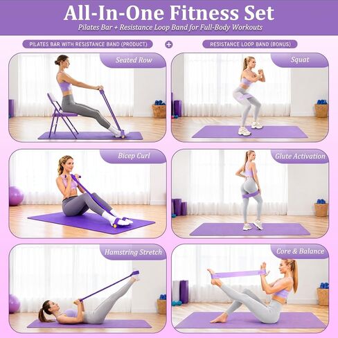 Resistance Bands with Handles, 6-Tube Foot Pedal, Natural Rubber Ankle Puller for Sit-ups & Full Body, Portable Home Gym Strength for Legs, Arms. in Kuwait