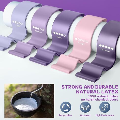 5Pcs Resistance Loop Exercise Bands, Elastic Portable Fitness Straps, Unisex Daily Training Gear, Great for Body Stretching, Strength Building and Soothing Yoga Workouts in Kuwait