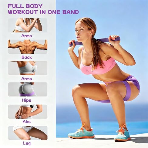 5Pcs Resistance Loop Exercise Bands, Elastic Portable Fitness Straps, Unisex Daily Training Gear, Great for Body Stretching, Strength Building and Soothing Yoga Workouts in Kuwait