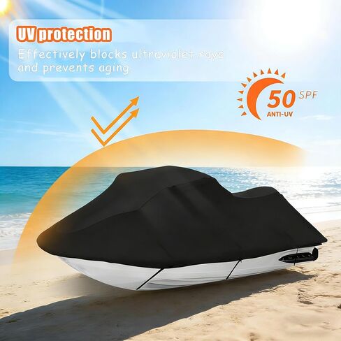غطاء جت سكي لـ Sea-Doo RXT-X 300/325 2016-2026، غطاء PWC مقاوم للماء وشديد التحمل وغطاء مائي شخصي قابل للقطر مع أشرطة قابلة للتعديل ملحق Jetski in Kuwait