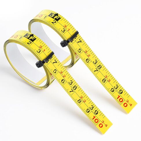 2 Rolls Steel Self-Adhesive Measuring Tape, Imperial & Metric Tape Measure Sticker, 100cm/39Inch Ruler Tapes, Left-Right Reading Stick on Tapes Measure for Workbench, Woodworking, Saw, Drafting Table in Kuwait