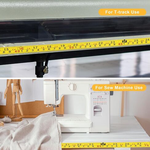 2 Rolls Steel Self-Adhesive Measuring Tape, Imperial & Metric Tape Measure Sticker, 100cm/39Inch Ruler Tapes, Left-Right Reading Stick on Tapes Measure for Workbench, Woodworking, Saw, Drafting Table in Kuwait