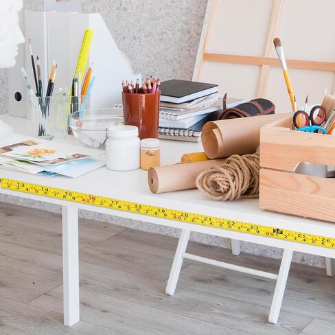2 Rolls Steel Self-Adhesive Measuring Tape, Imperial & Metric Tape Measure Sticker, 100cm/39Inch Ruler Tapes, Left-Right Reading Stick on Tapes Measure for Workbench, Woodworking, Saw, Drafting Table in Kuwait