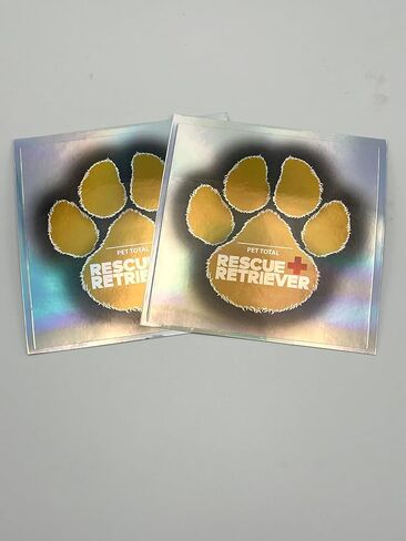 Rescue+Retriever® Pets Inside Pet Alert Safety Sticker 2 Pack | Reflective Fire Rescue Decal | UV Waterproof Vinyl | Window Door Sign Dogs Cats | Designed by a Firefighter in Kuwait