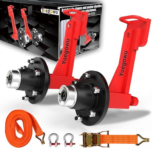 2-Pack Shipping Container Wheels Kit with 8 Lug Bolt-On Spindle,Heavy-Duty Shipping Container Axles for Up to 40ft Containers, 8800LB Capacity, Shipping Container Accessories (8 Lug x 6.5) in Saudi Arabia