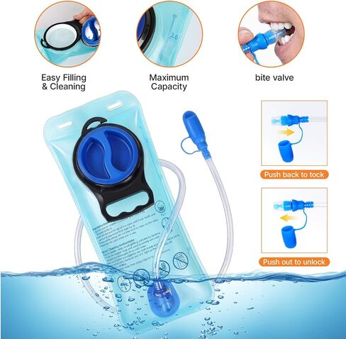 Hydration Backpack with 2L Leakproof Water Bladder, Lightweight Running Hydration Pack, Adjustable Chest Band-Style Water Backpack for Hiking, Cycling, Marathon, Trail Running and Outdoor Sports in Kuwait