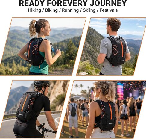 Hydration Backpack with 2L Leakproof Water Bladder, Lightweight Running Hydration Pack, Adjustable Chest Band-Style Water Backpack for Hiking, Cycling, Marathon, Trail Running and Outdoor Sports in Kuwait