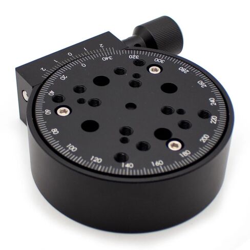 R Axis 360 Degree Manual Rotary Stage, Manual Rotating Platform Angle Adjustment Precision Indexing Plate Stage Turntable 100MM in Kuwait